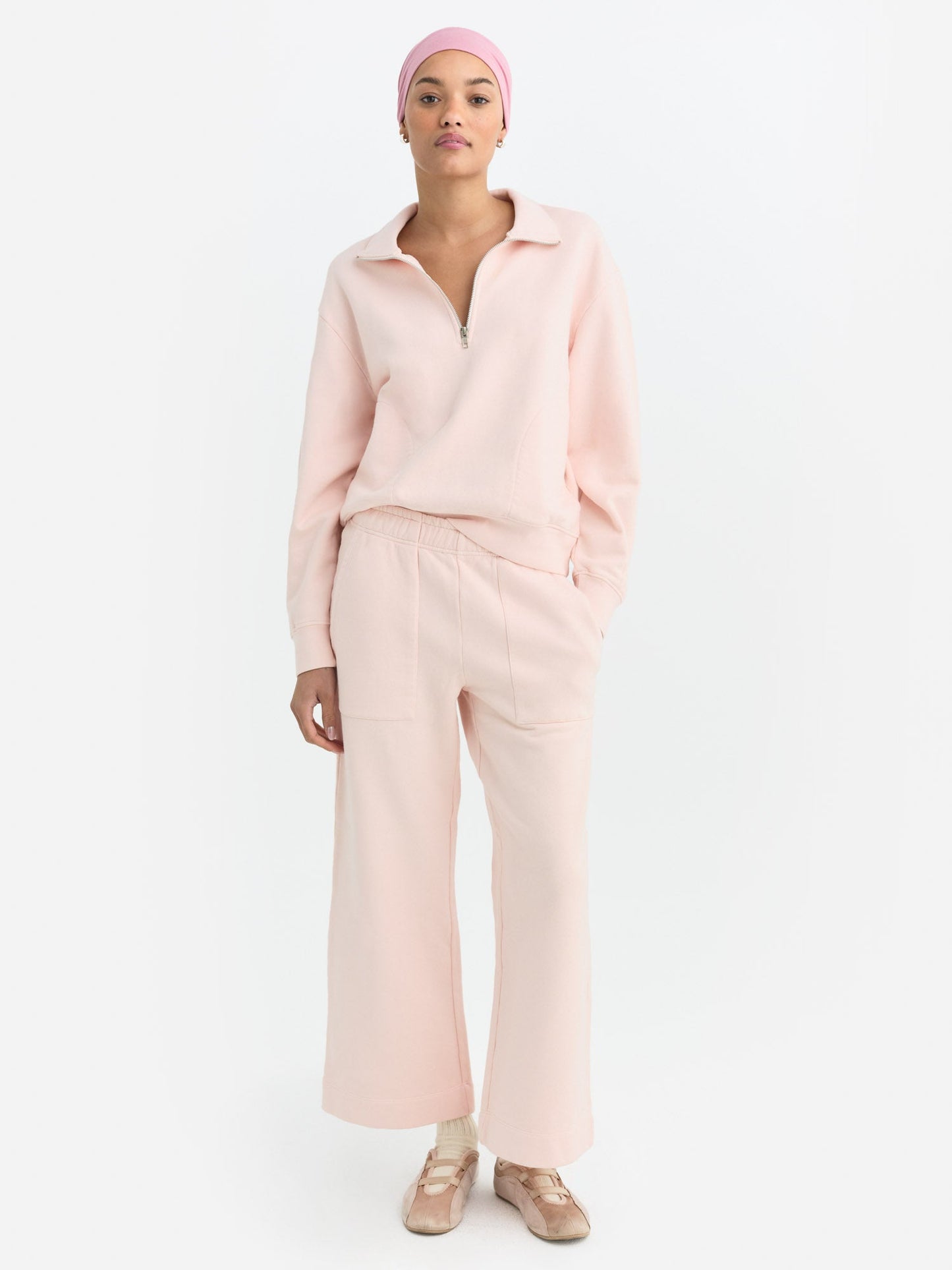 Organic Fleece Wide Leg Pant