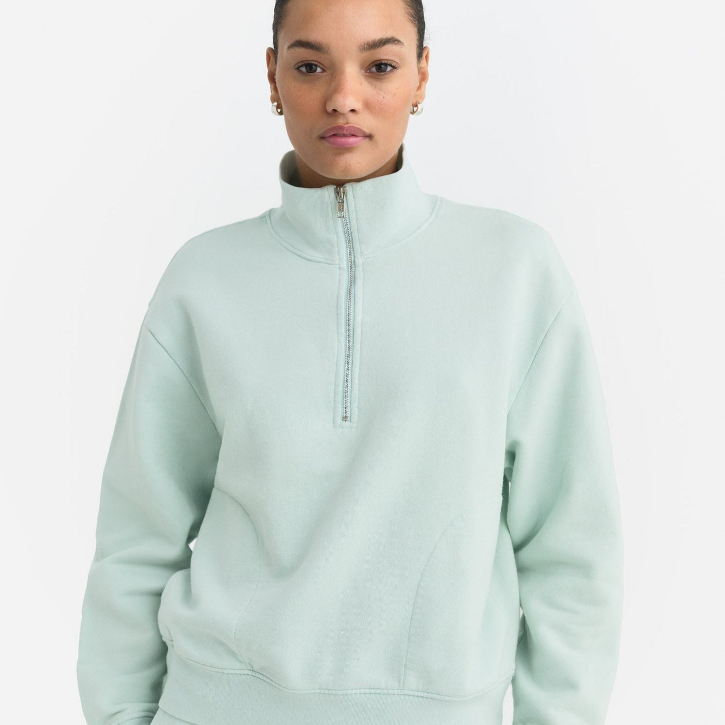 Organic Fleece Quarter Zip Sweatshirt