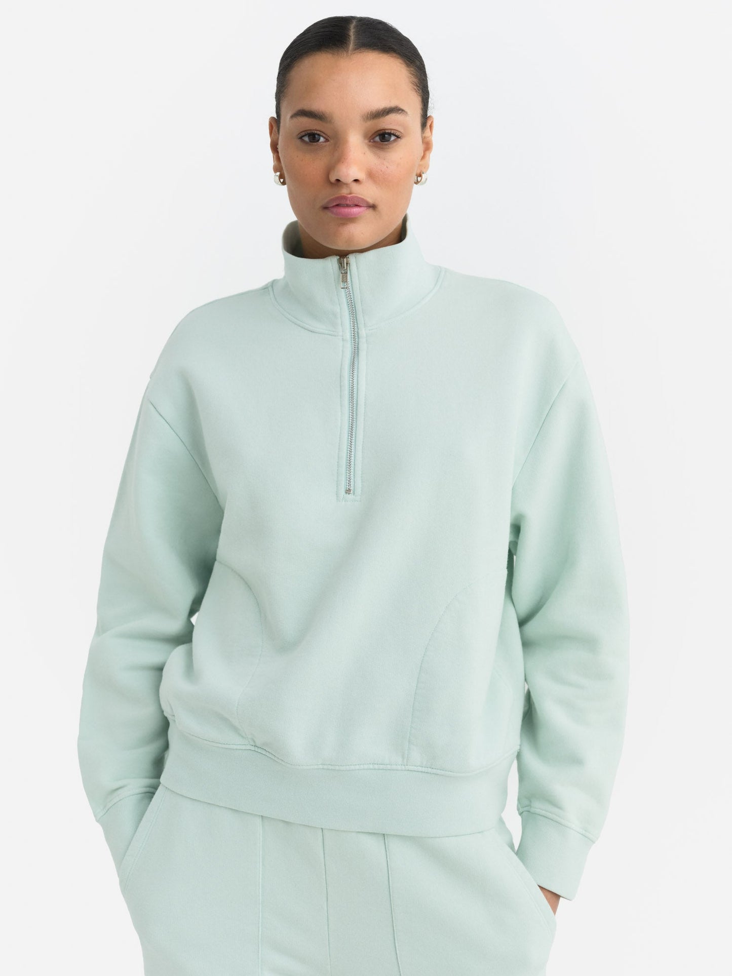 Organic Fleece Quarter Zip Sweatshirt