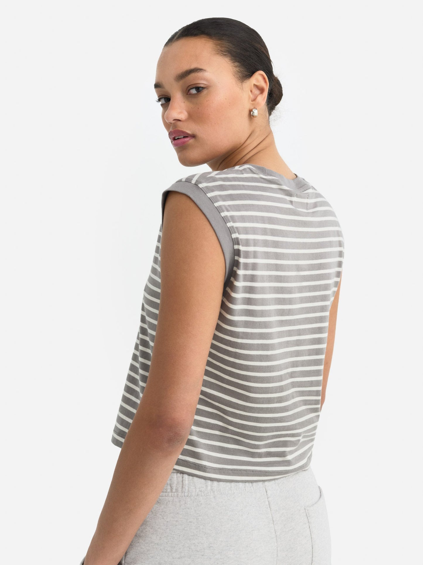 Organic Cotton Striped Muscle Tank