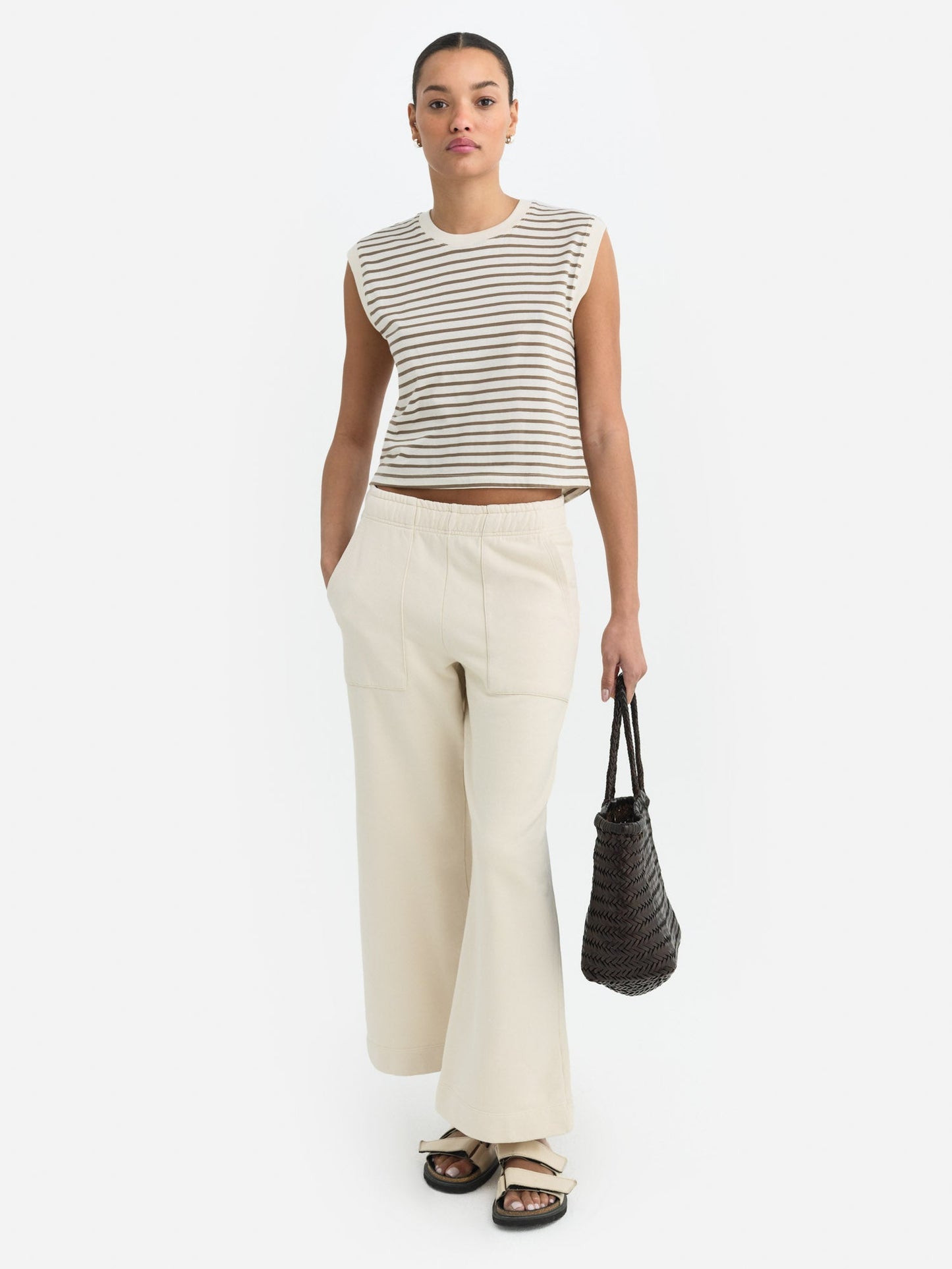 Organic Cotton Striped Muscle Tank