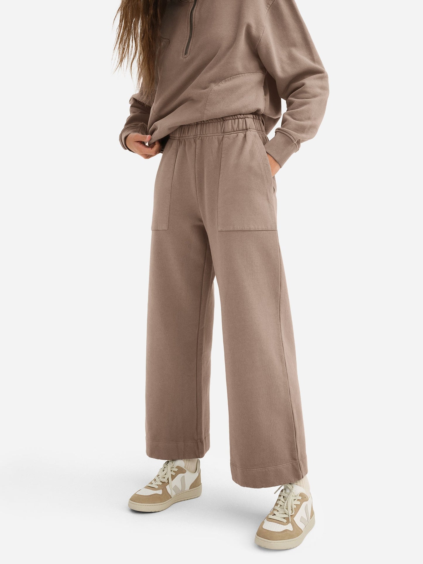 Organic Fleece Wide Leg Pant
