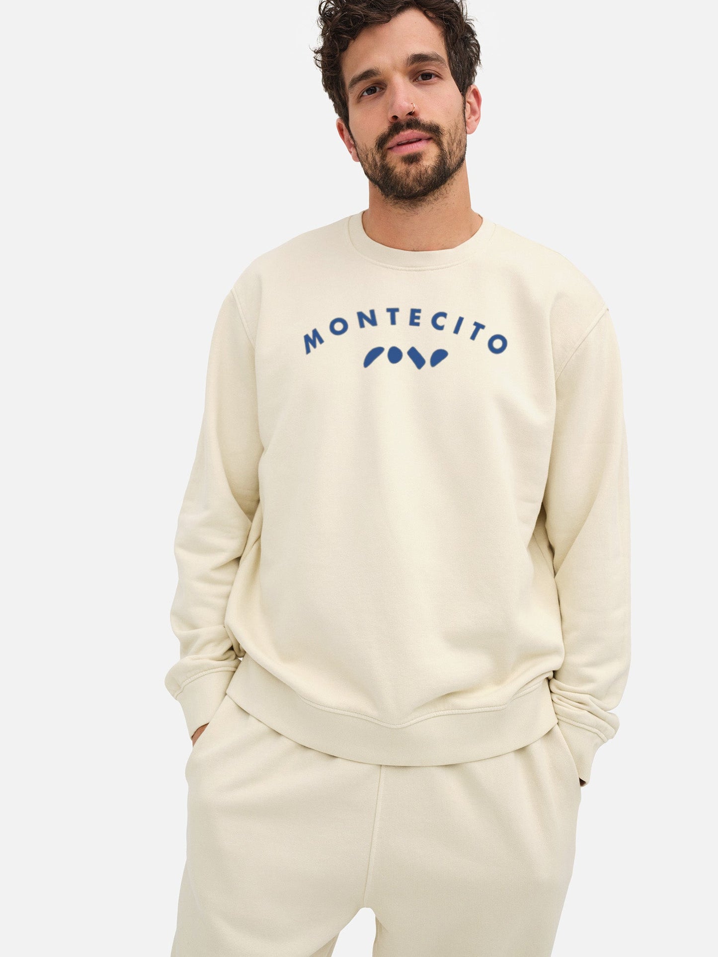 Men's Organic Fleece Graphic Classic Neck Sweatshirt