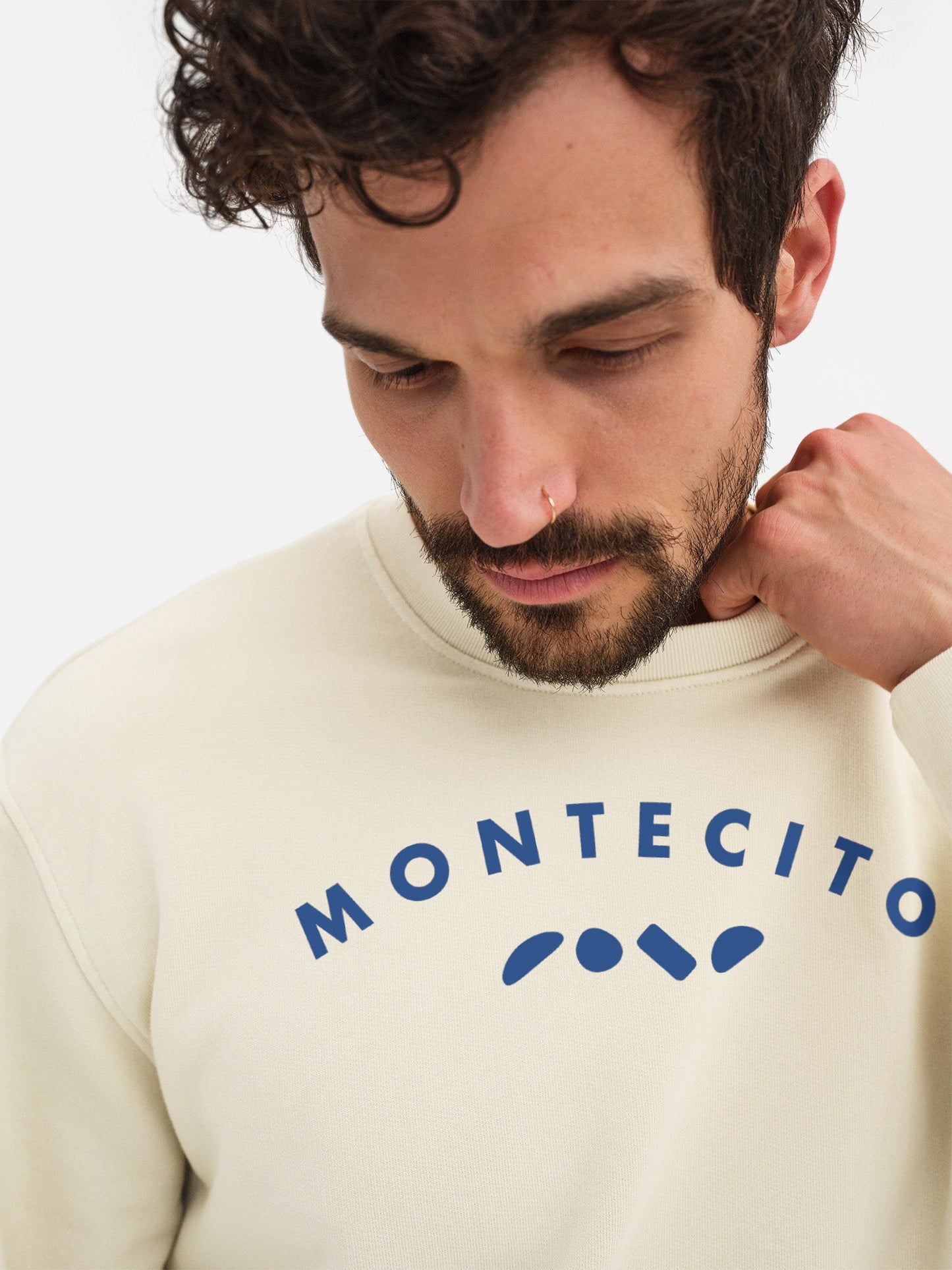 Men's Organic Fleece Graphic Classic Neck Sweatshirt