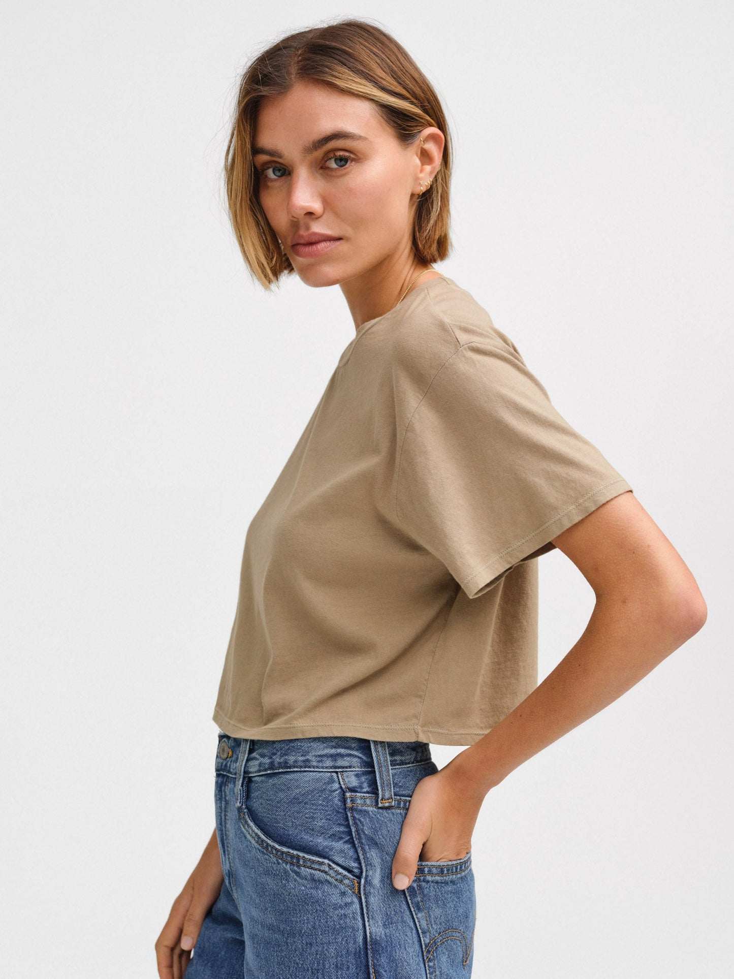 Organic Cotton Relaxed Crop Tee