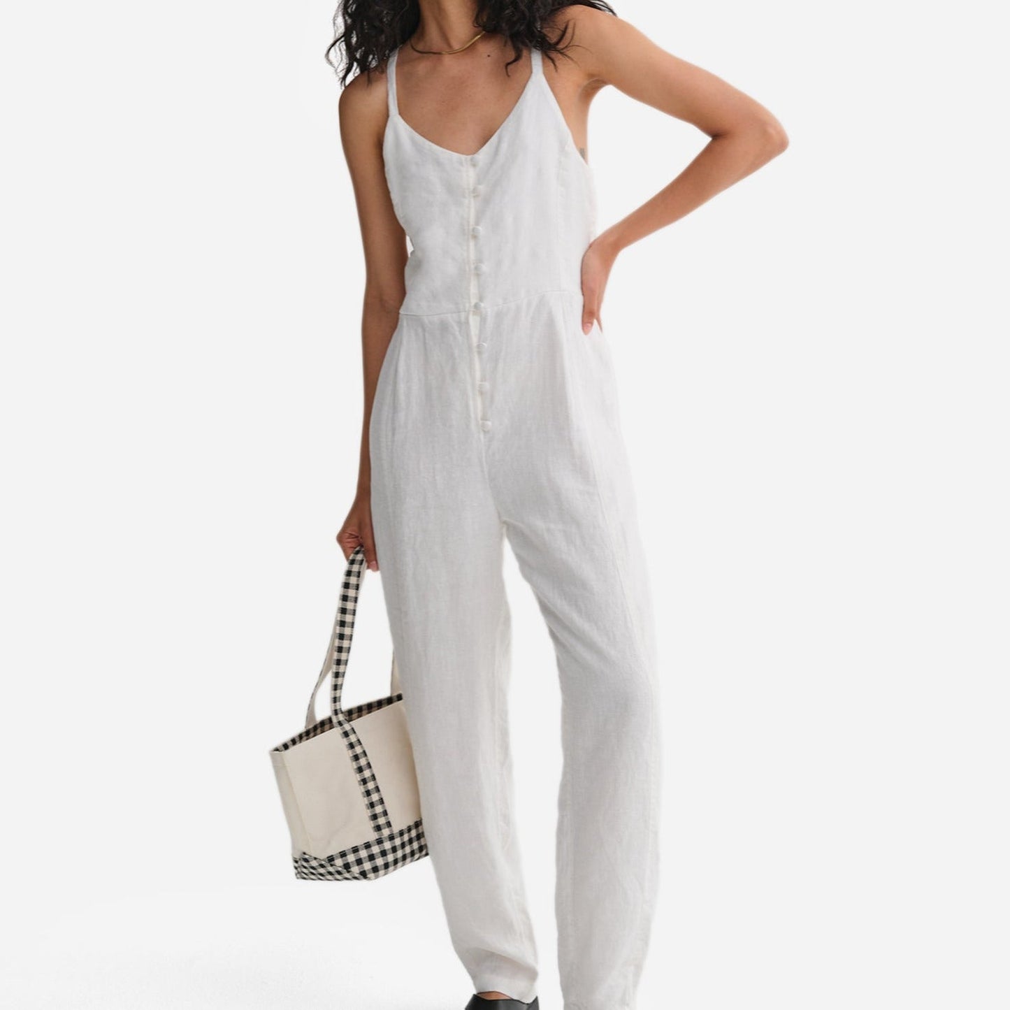 Organic Linen Tank Jumpsuit