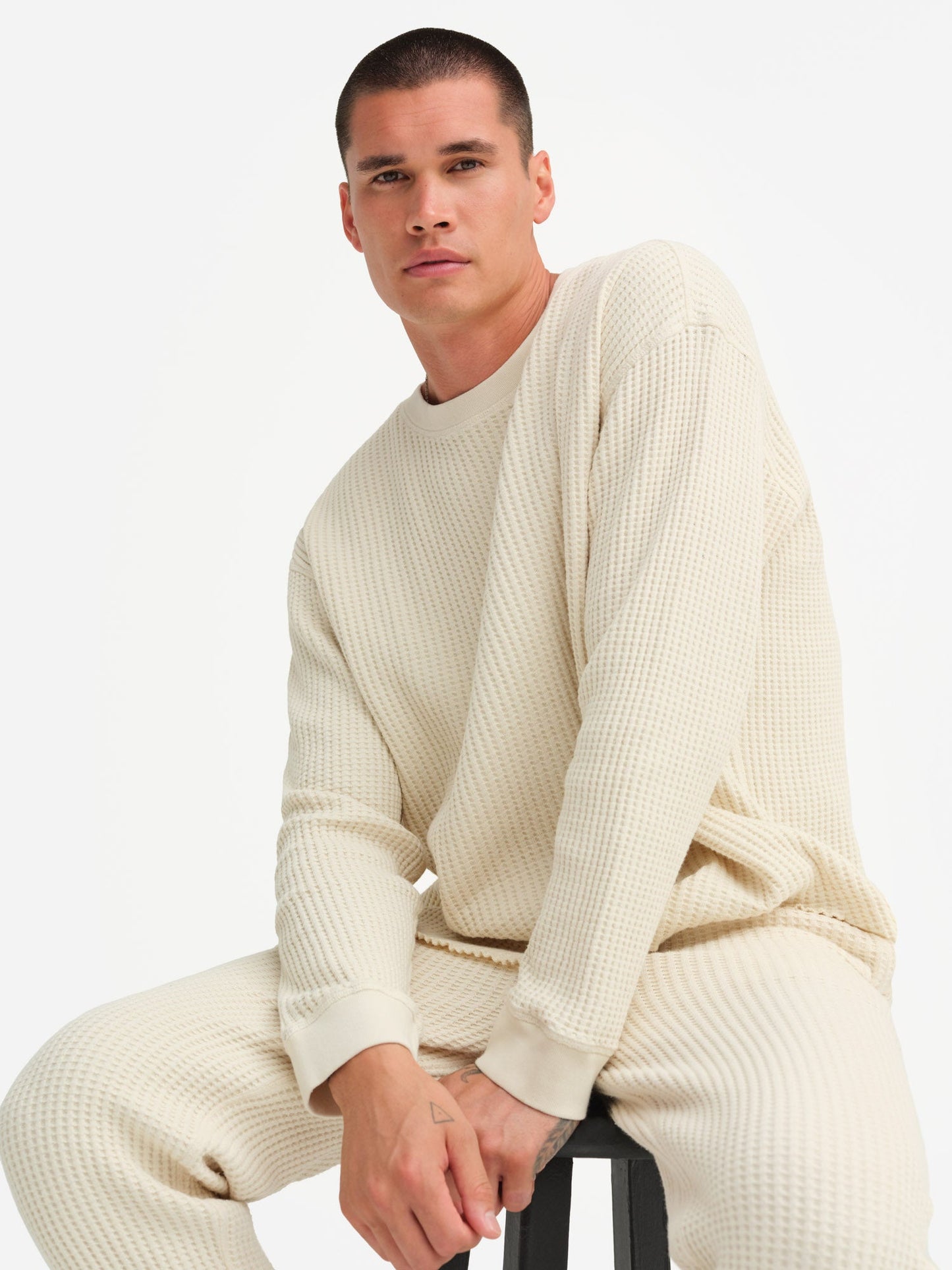 Men's Organic Waffle Crew
