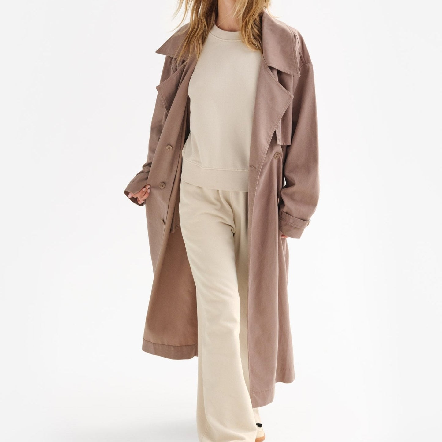 Tencel Twill Trench Coat