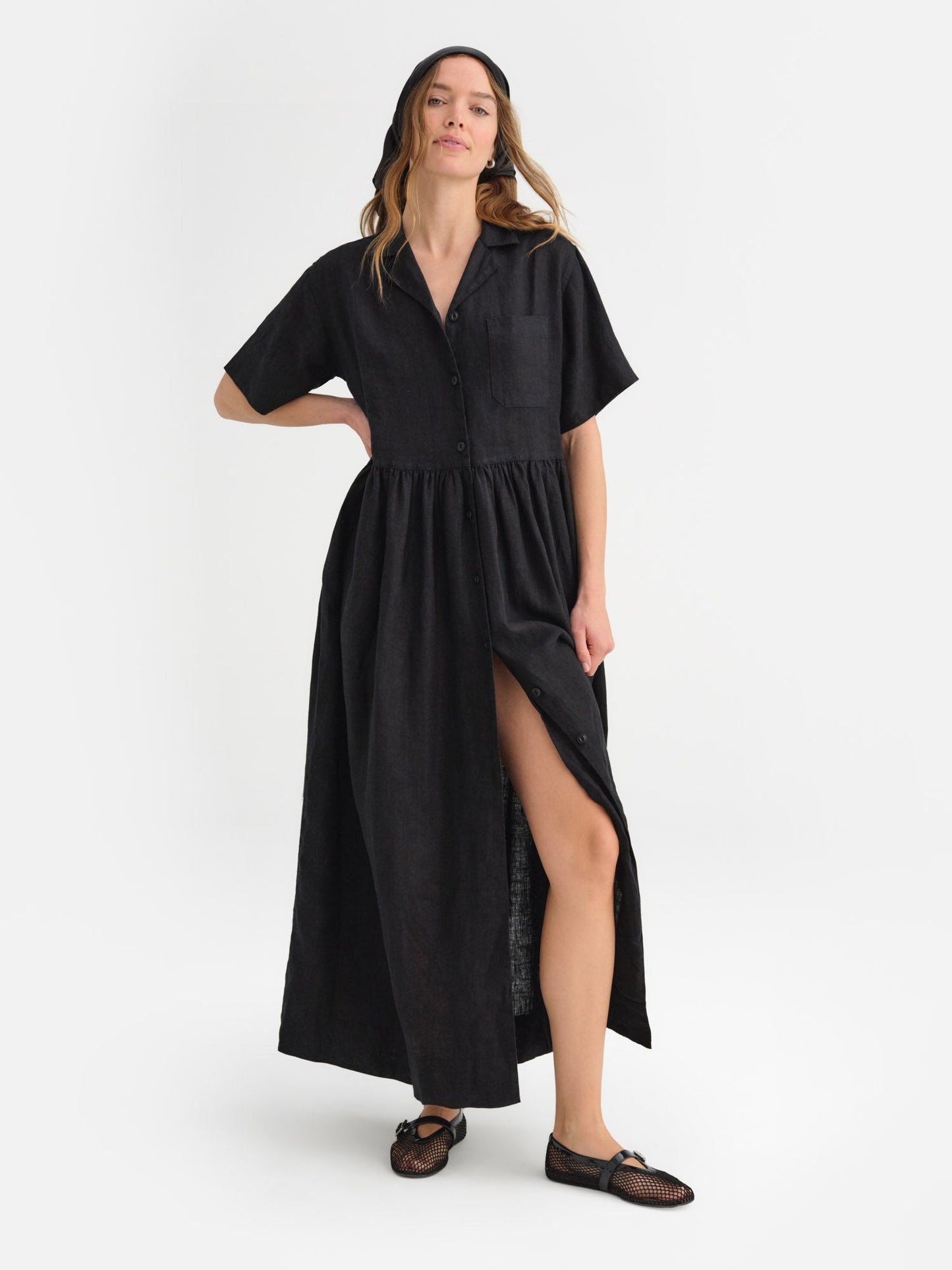 Organic Linen Shirt Dress