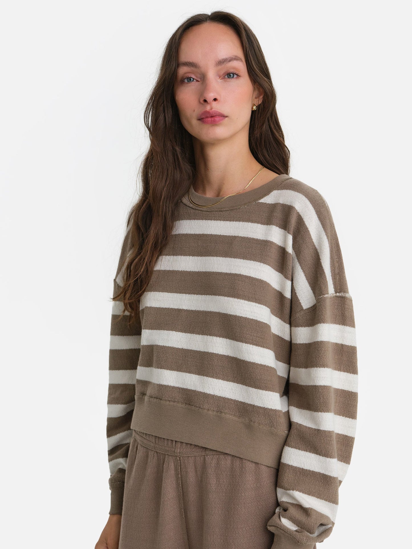 Textured Knit Crewneck Pullover