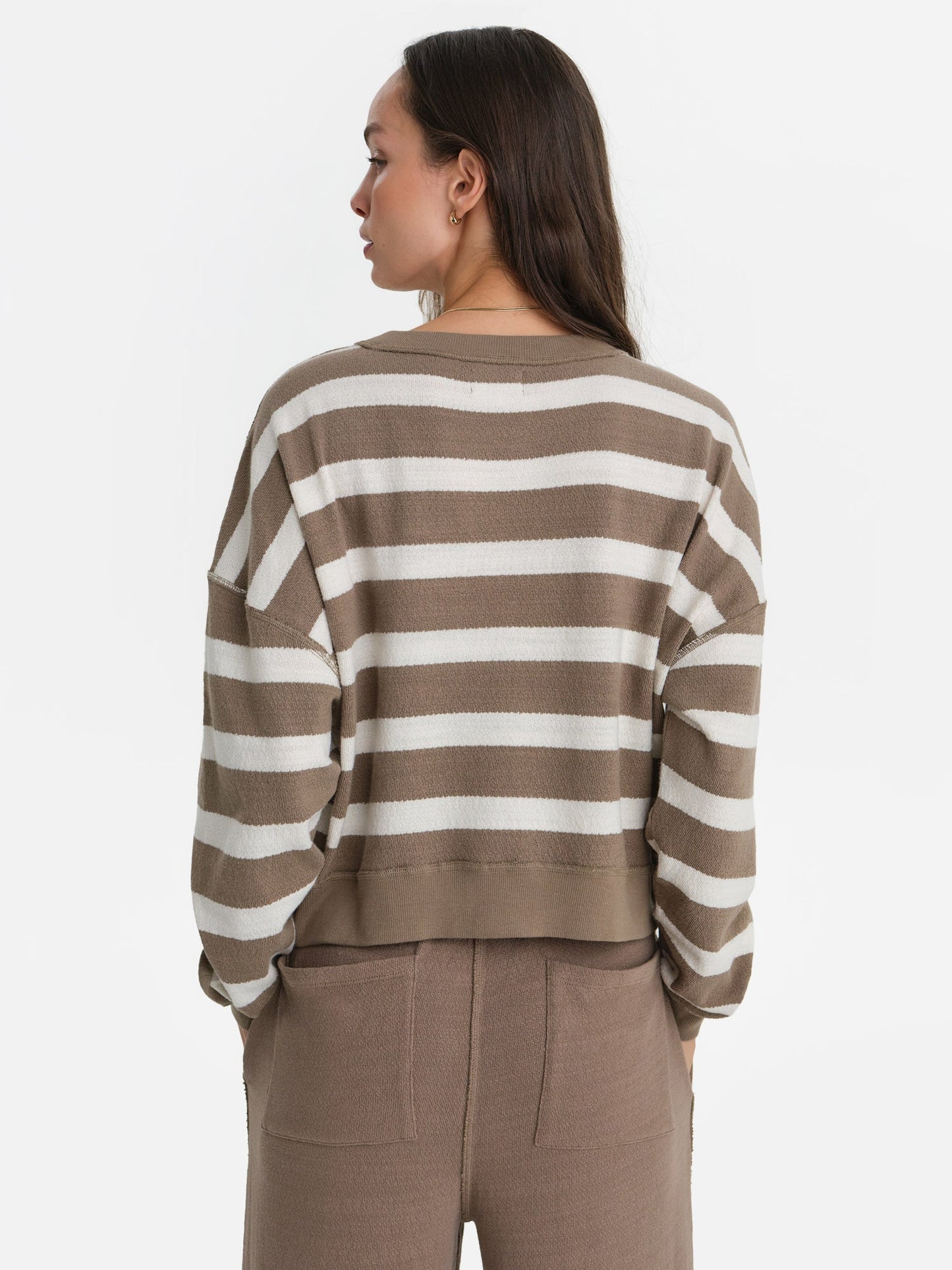 Textured Knit Crewneck Pullover