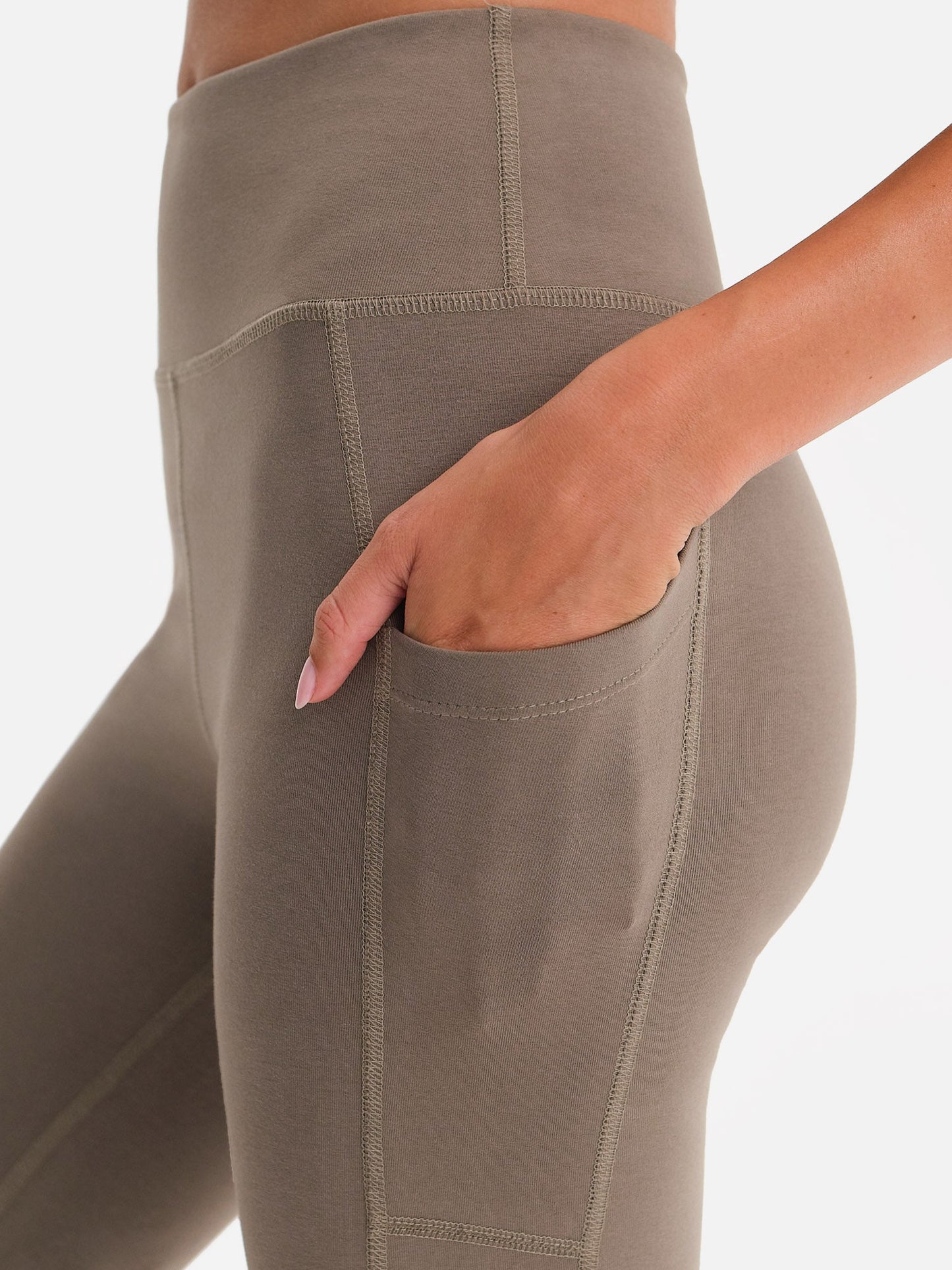 Organic Stretch Midi Legging with Pockets