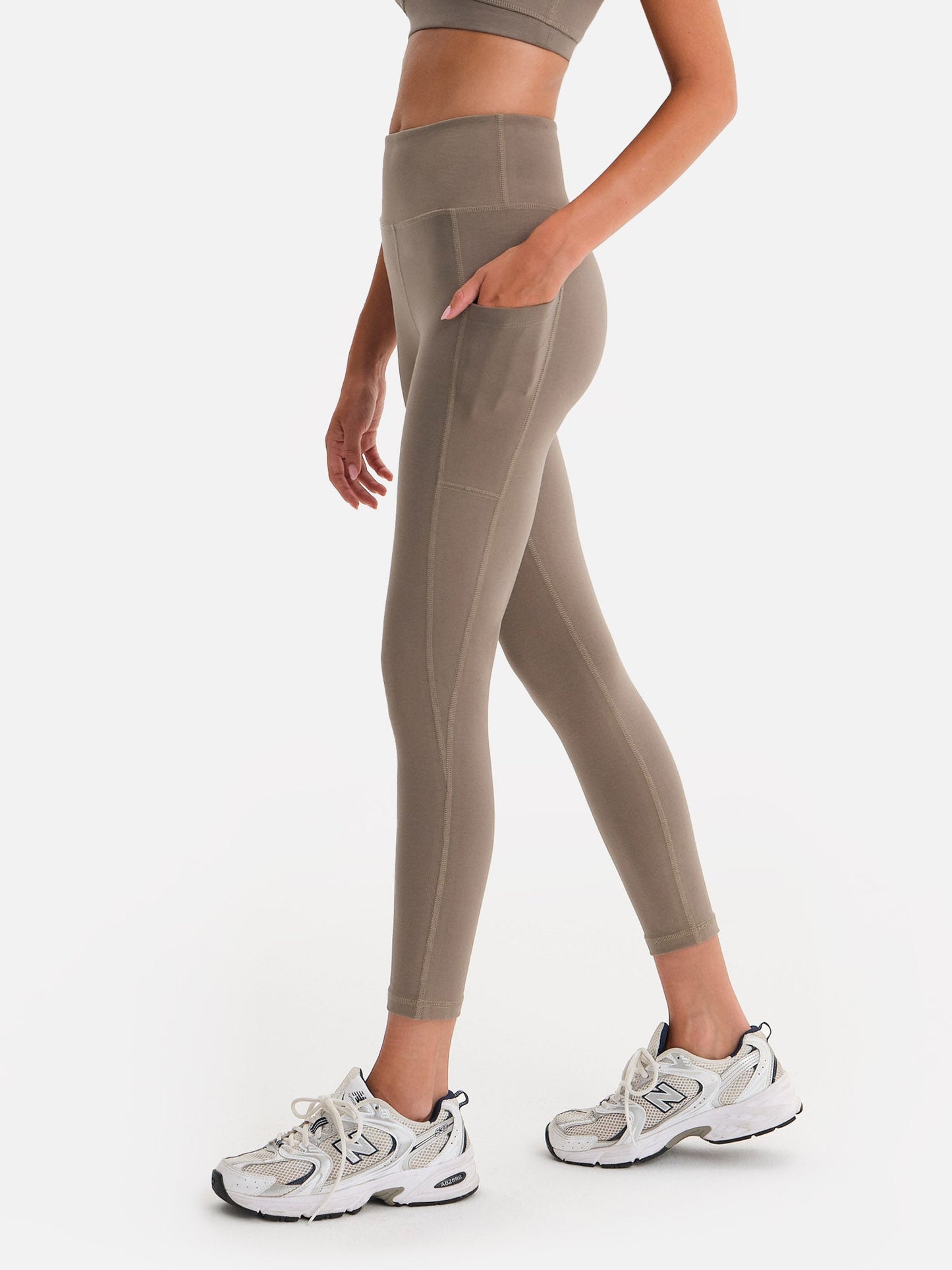 Organic Stretch Midi Legging with Pockets