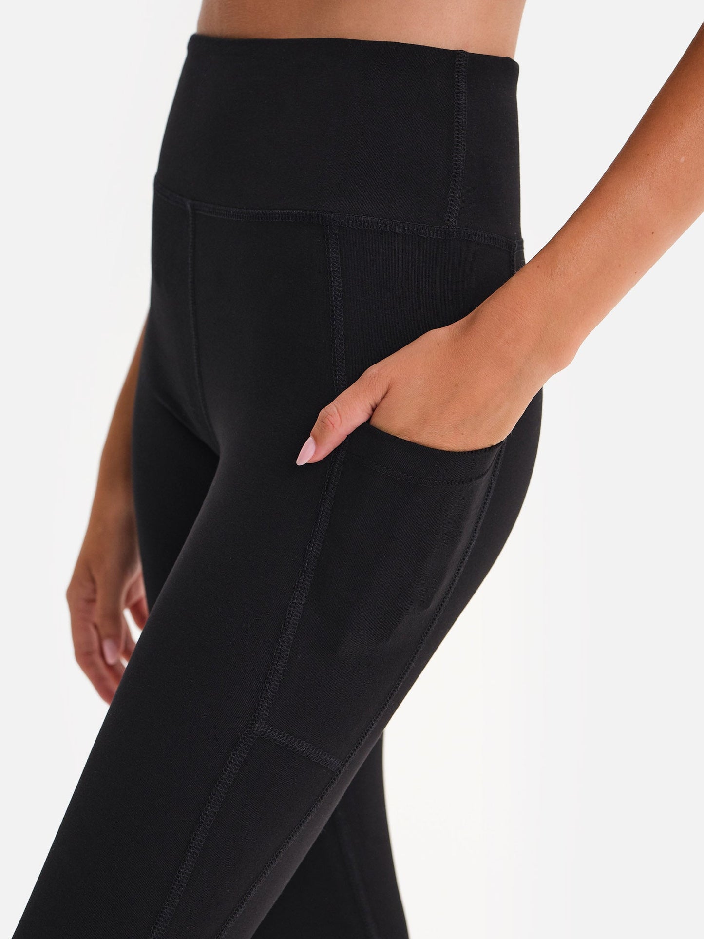 Organic Stretch Midi Legging with Pockets