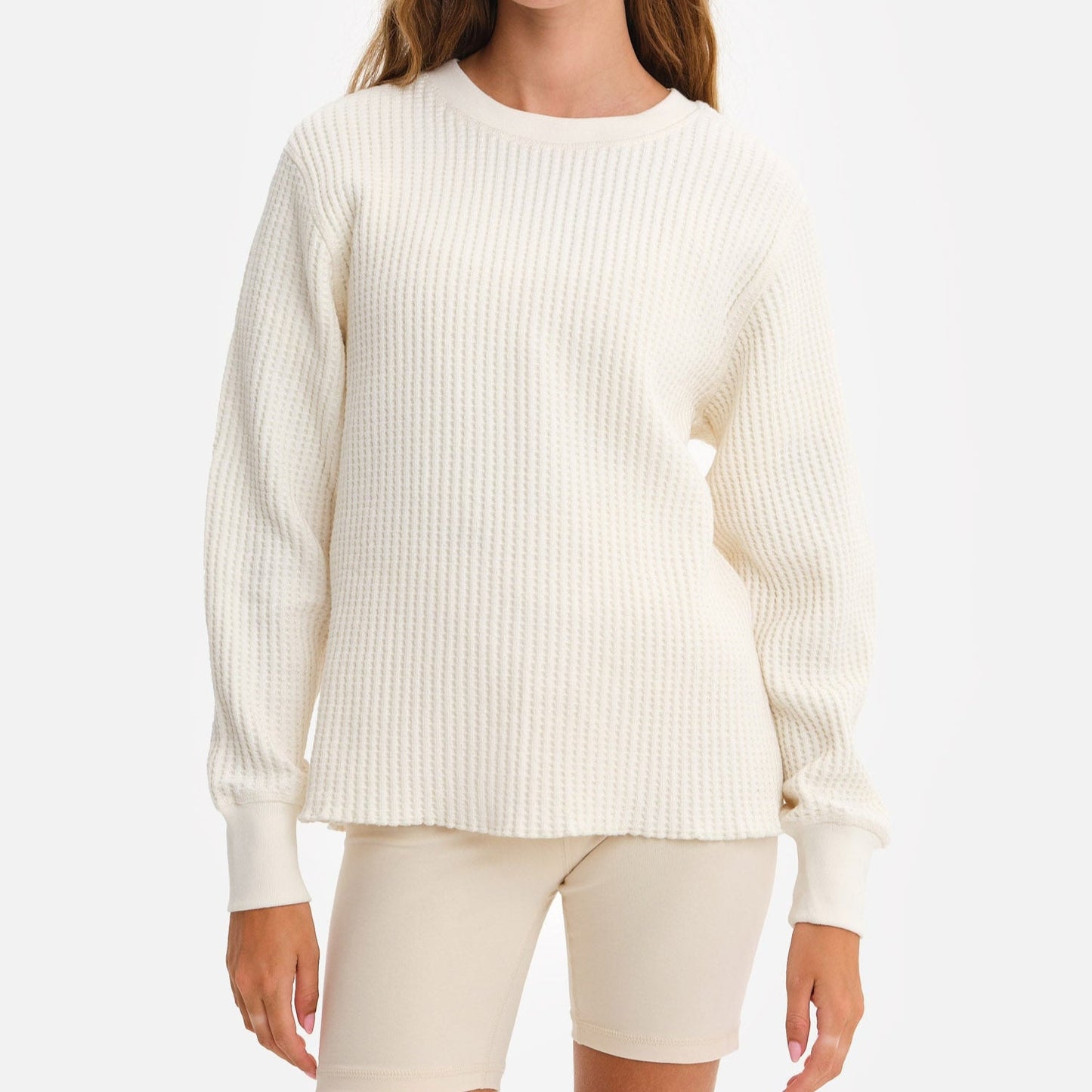 Organic Waffle Crew Top