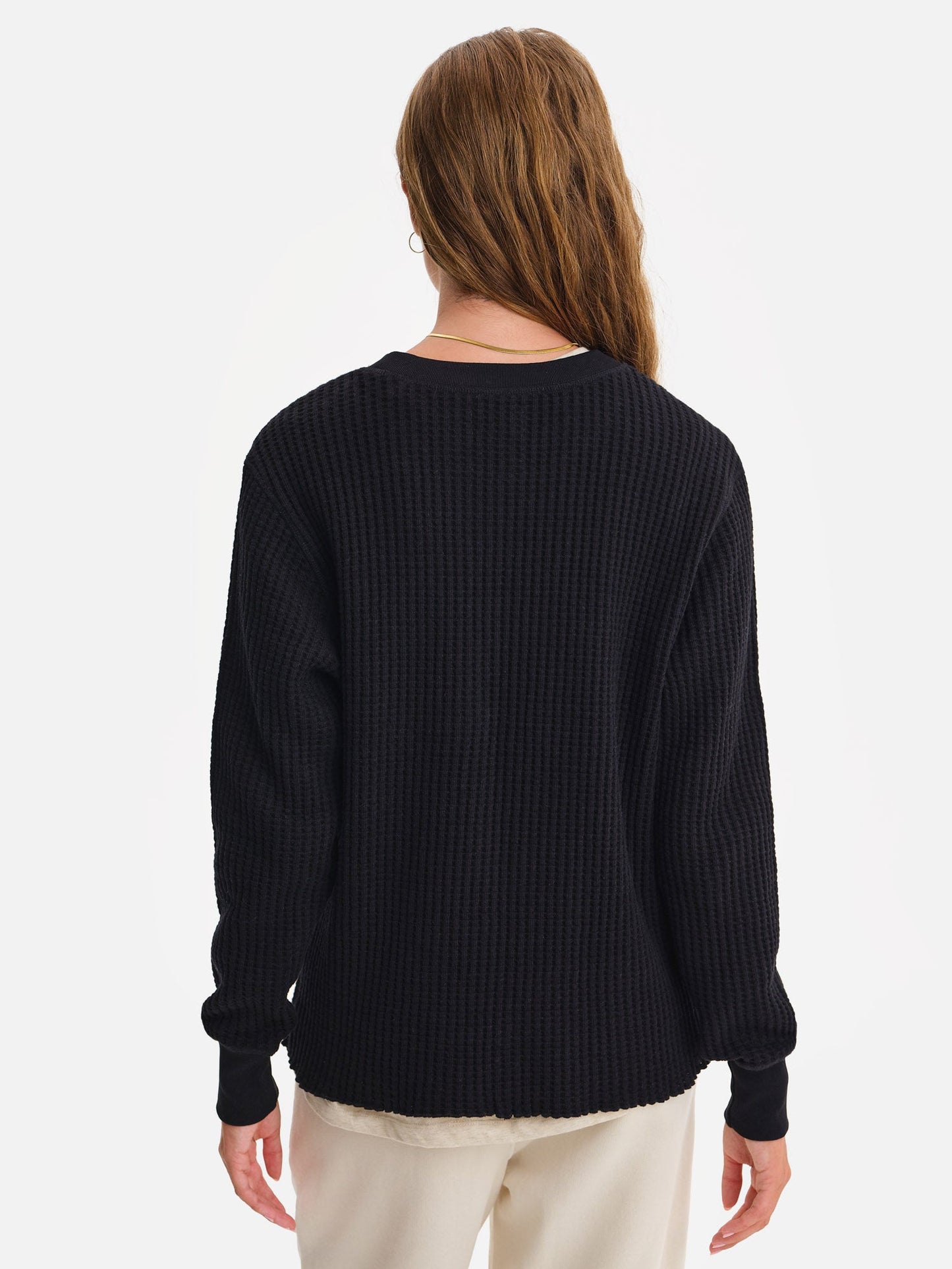 Organic Waffle Crew Top