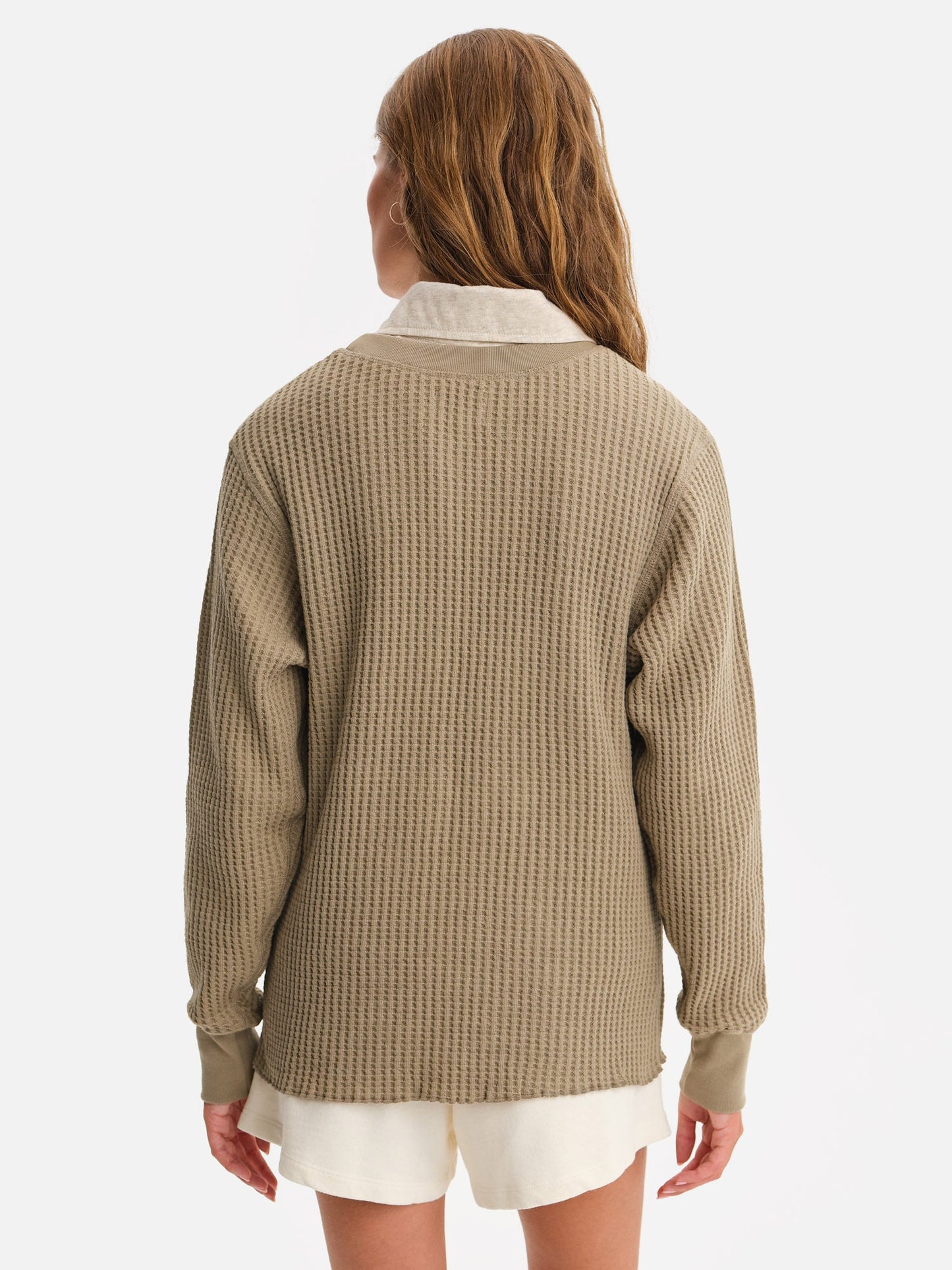 Organic Waffle Crew Top