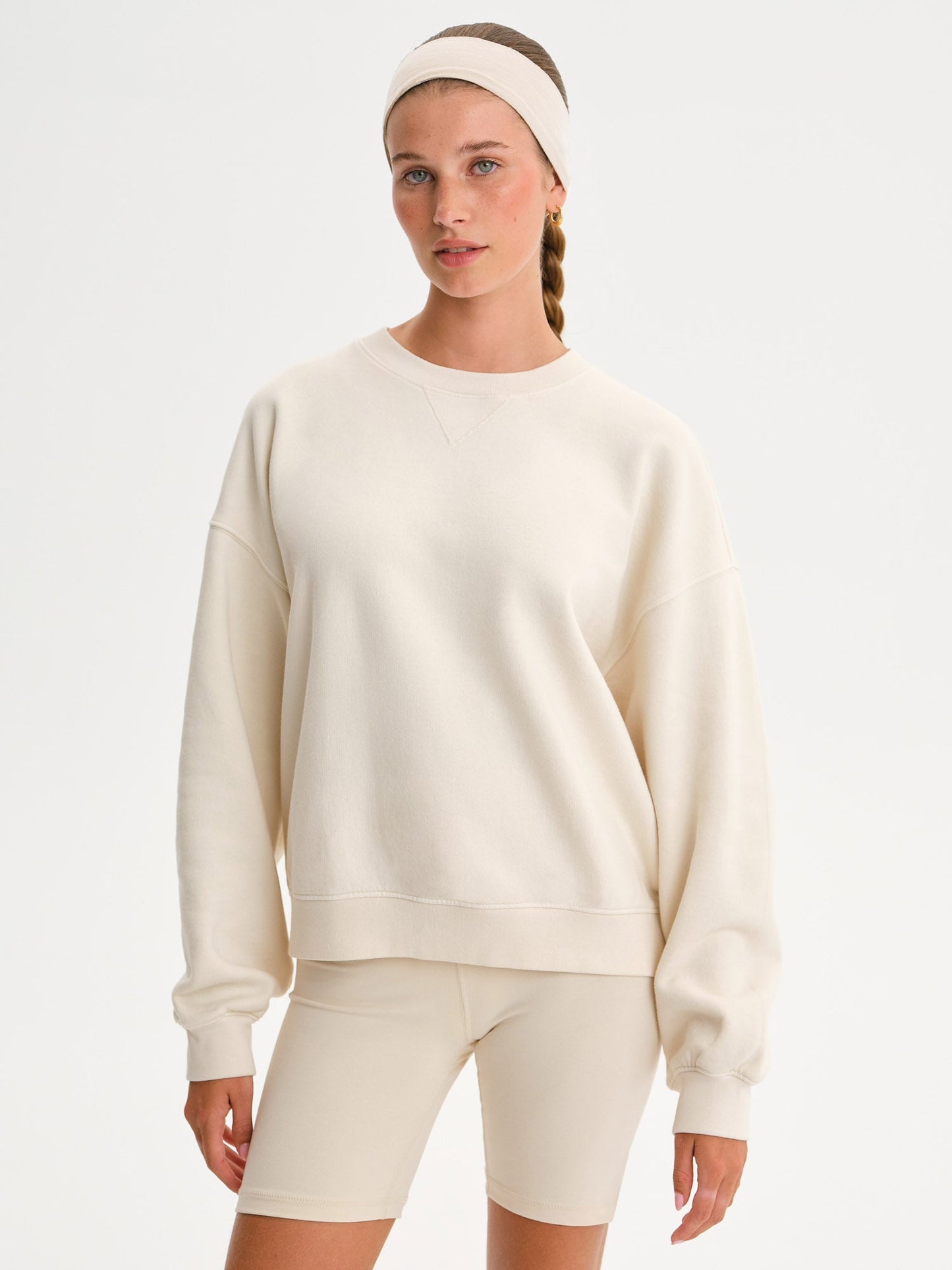 Organic Fleece Relaxed Crewneck Sweatshirt