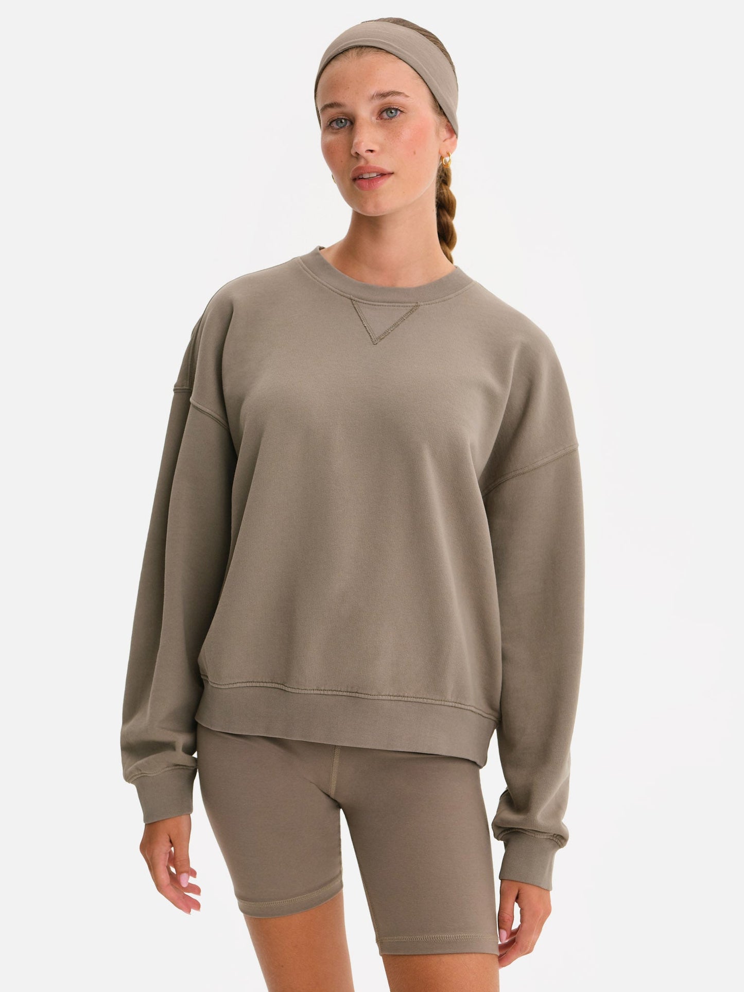 Organic Fleece Relaxed Crewneck Sweatshirt