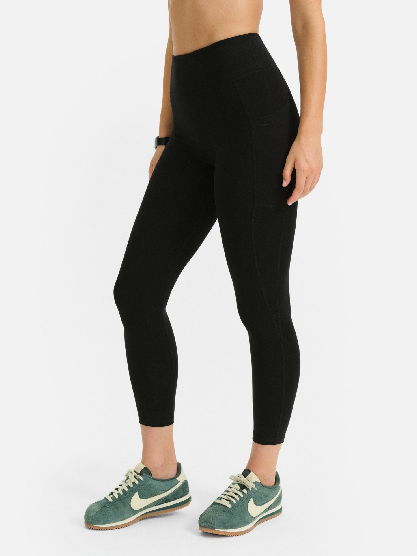 Organic Stretch Midi Legging with Pockets