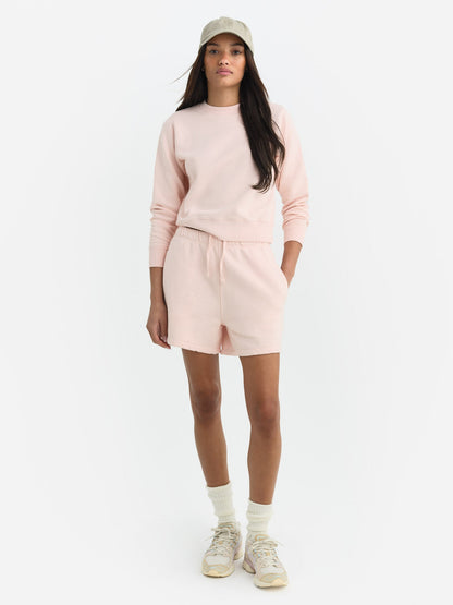 Organic Fleece Shrunken Crew Neck Sweatshirt