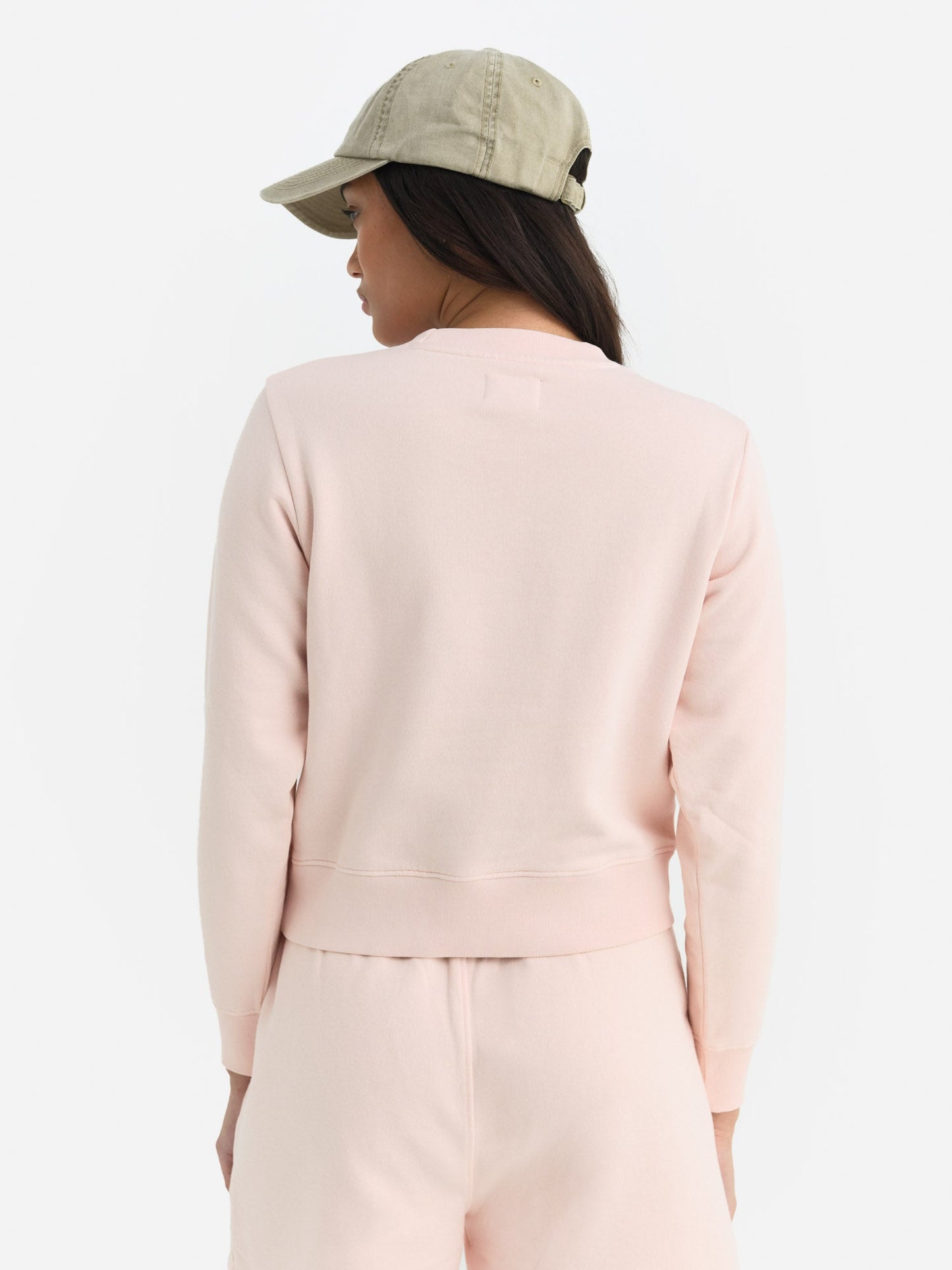 Organic Fleece Shrunken Crew Neck Sweatshirt