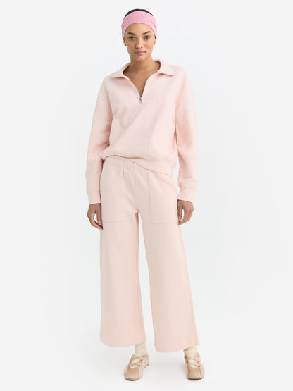 Organic Fleece Quarter Zip Sweatshirt