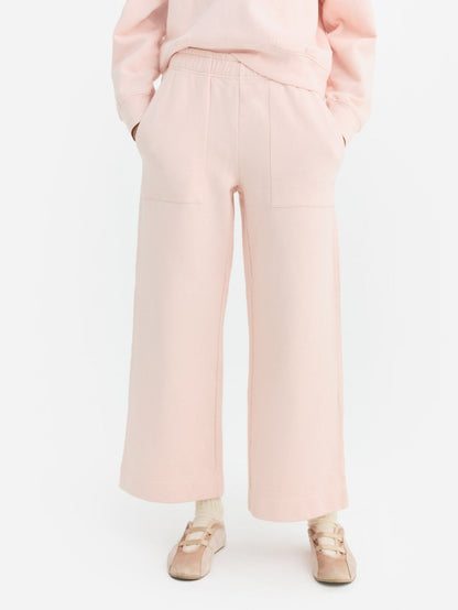 Organic Fleece Wide Leg Pant
