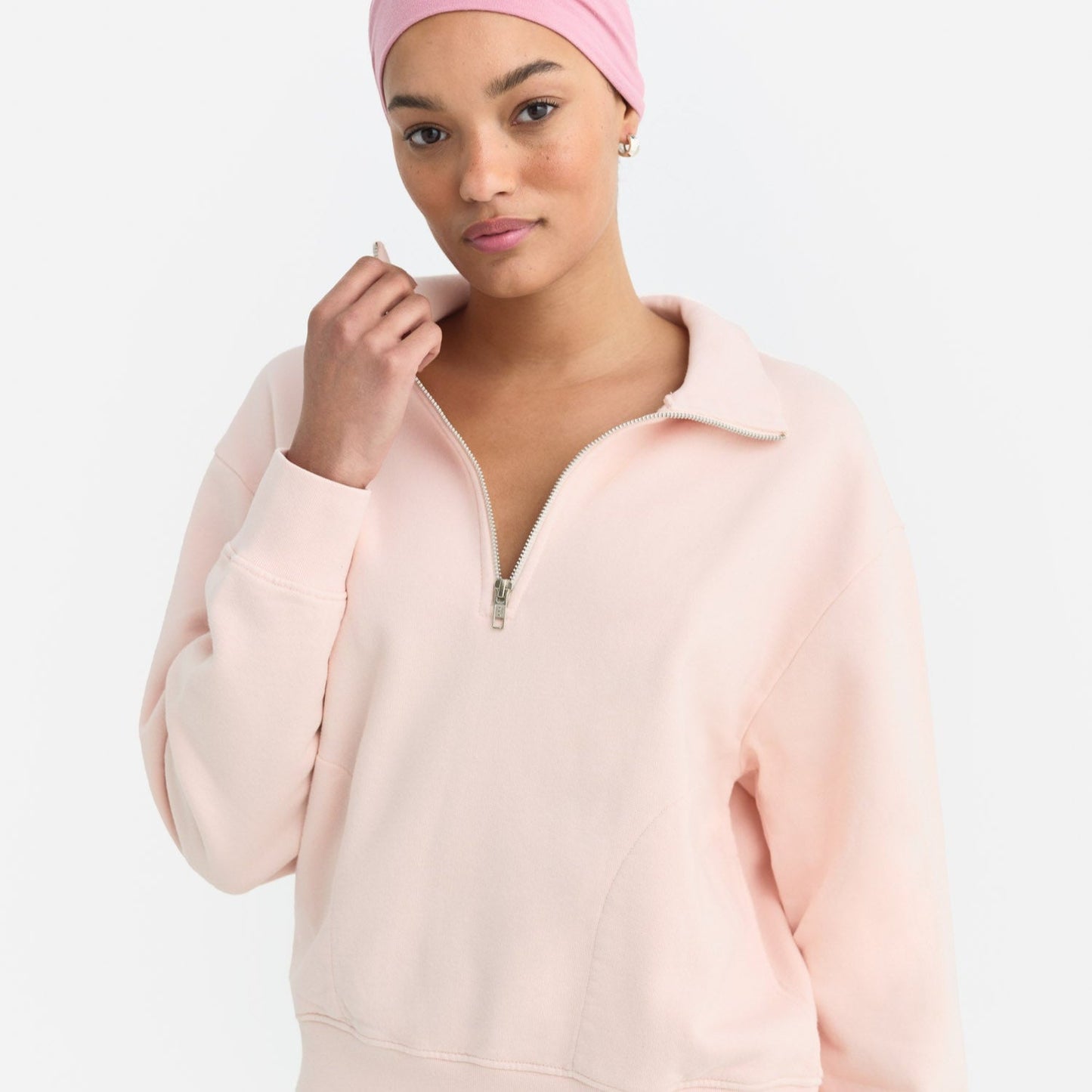 Organic Fleece Quarter Zip Sweatshirt
