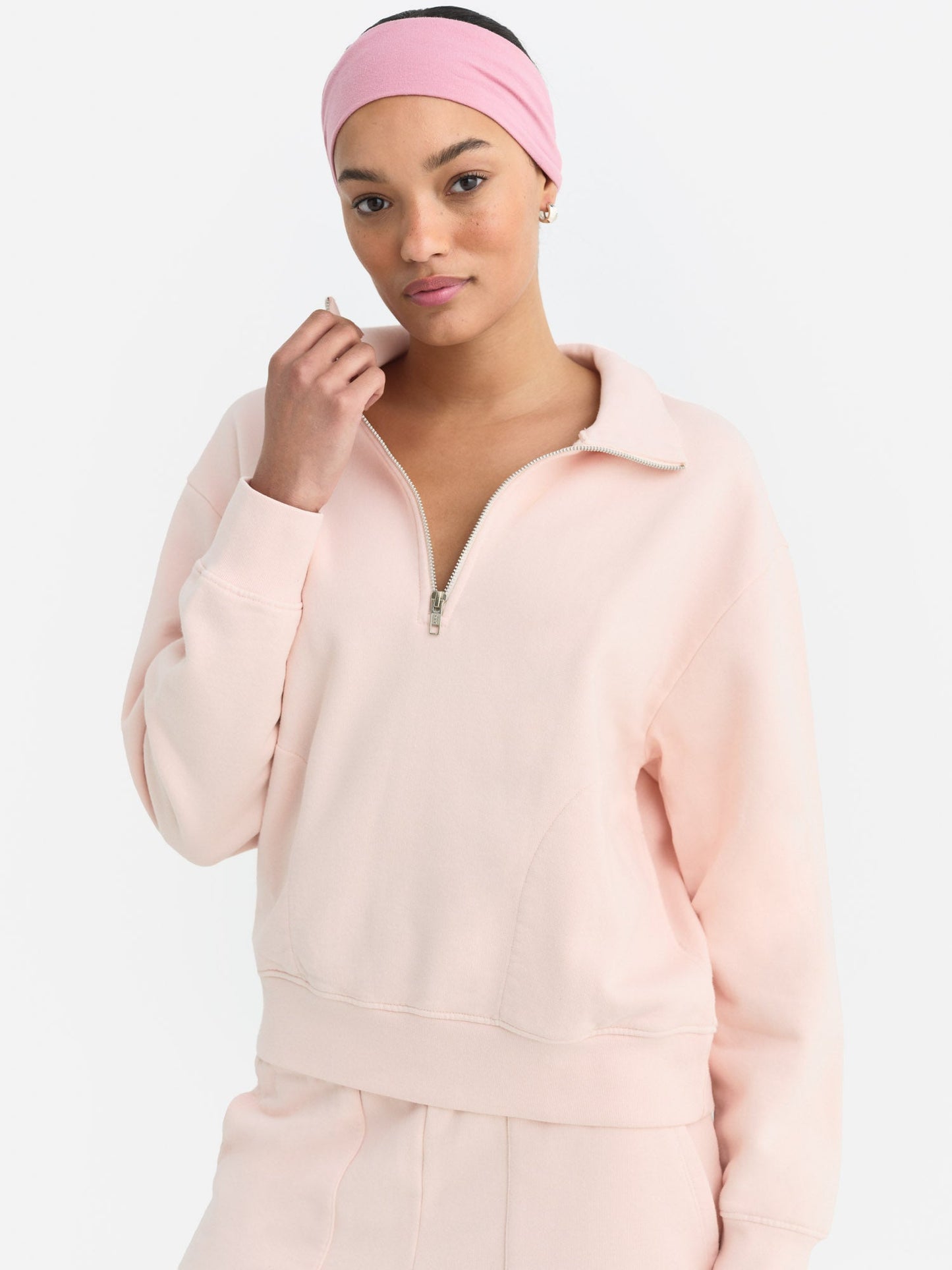 Organic Fleece Quarter Zip Sweatshirt