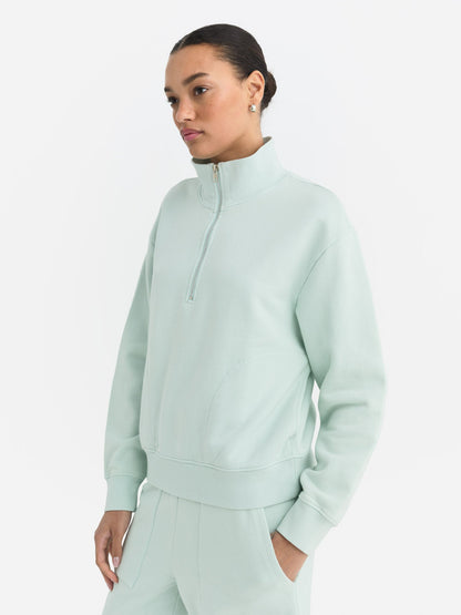 Organic Fleece Quarter Zip Sweatshirt