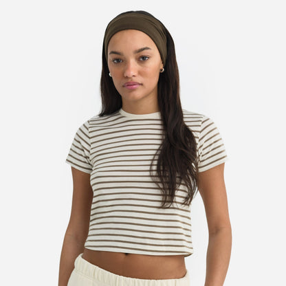 Organic Cotton Striped Shrunken Tee