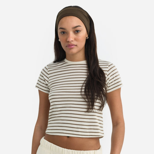 Organic Cotton Striped Shrunken Tee
