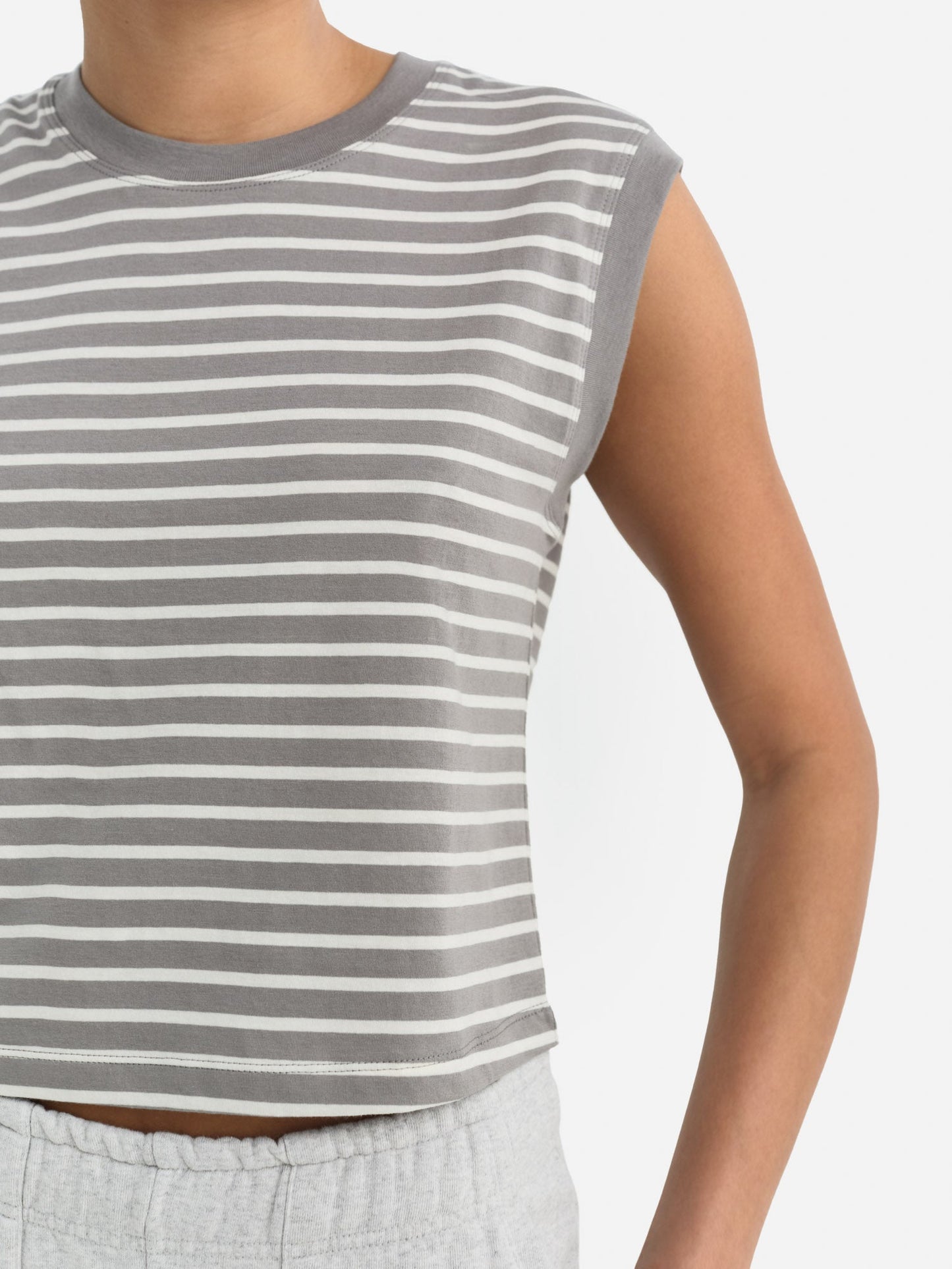 Organic Cotton Striped Muscle Tank