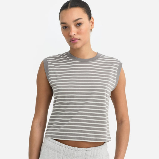 Organic Cotton Striped Muscle Tank