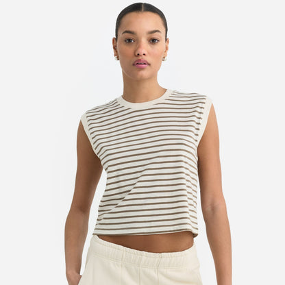 Organic Cotton Striped Muscle Tank