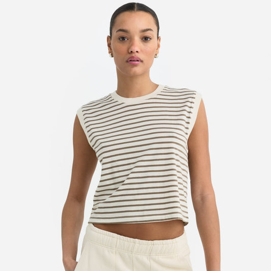 Organic Cotton Striped Muscle Tank