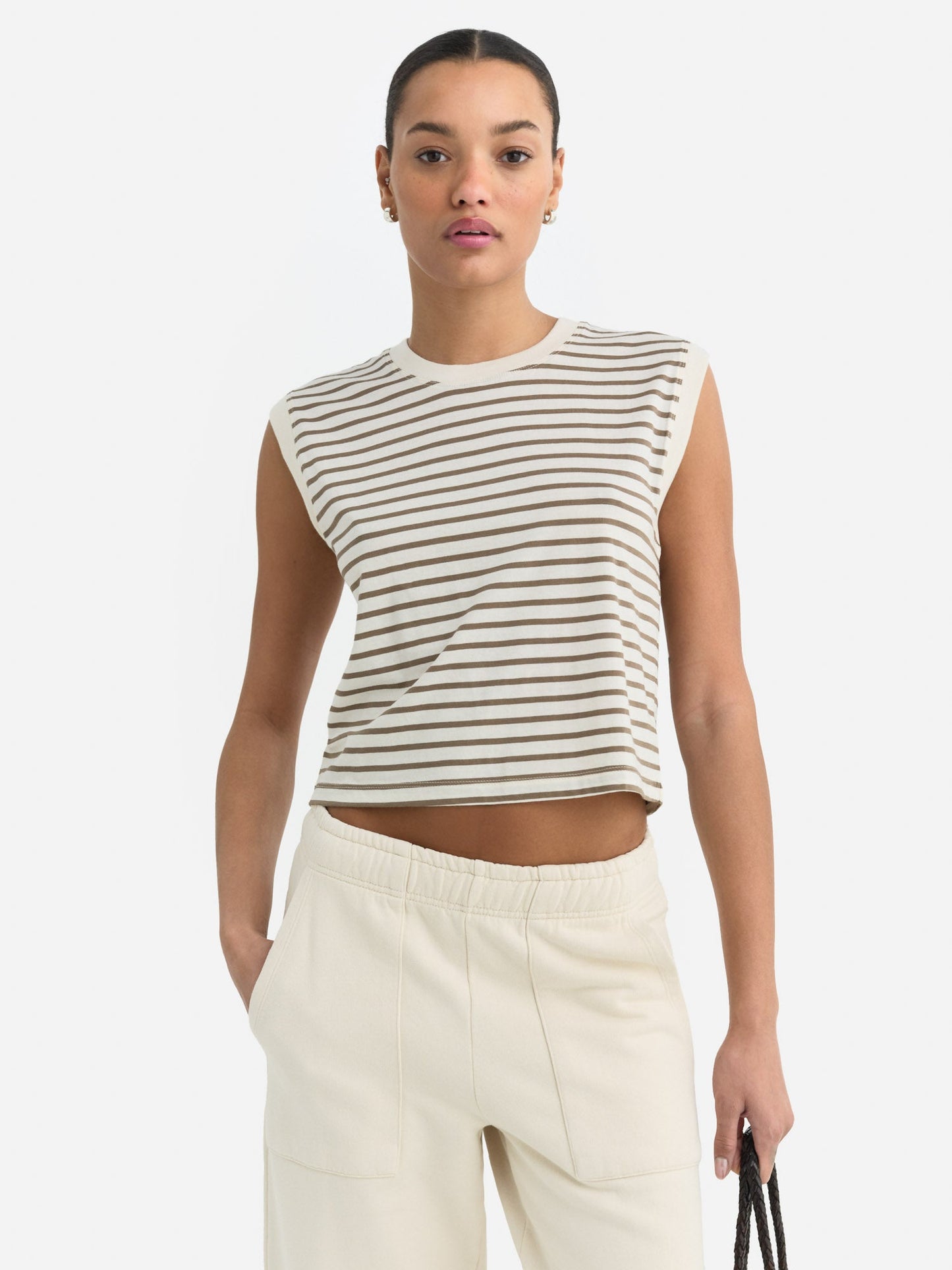 Organic Cotton Striped Muscle Tank