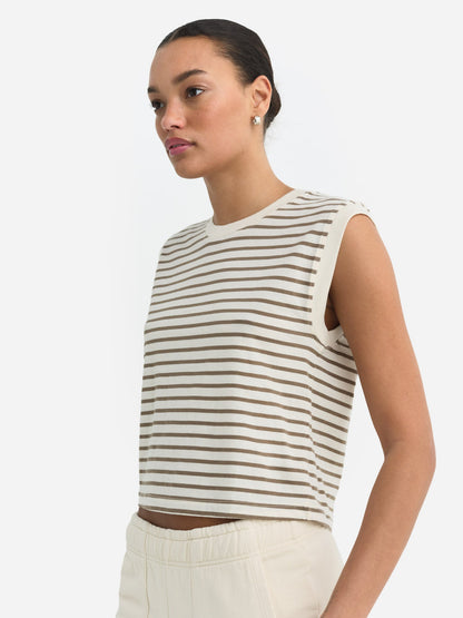 Organic Cotton Striped Muscle Tank