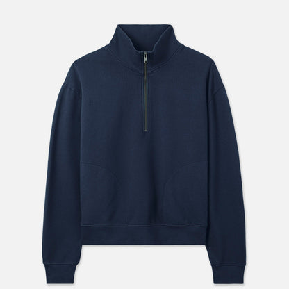 Organic Fleece Quarter Zip Sweatshirt