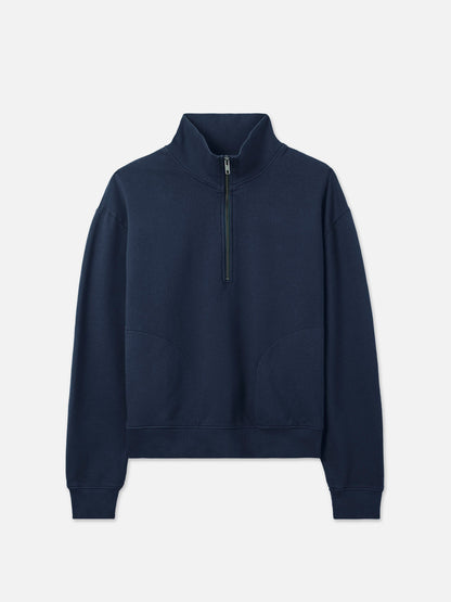 Organic Fleece Quarter Zip Sweatshirt