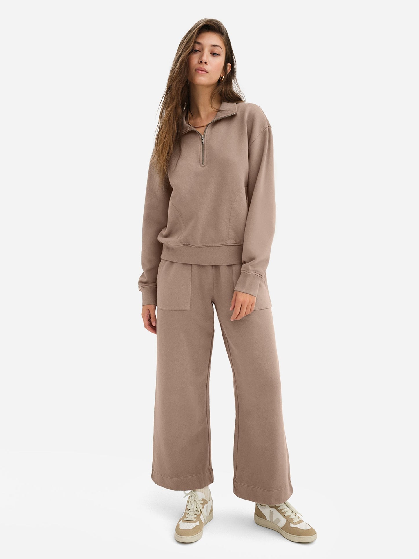 Organic Fleece Wide Leg Pant