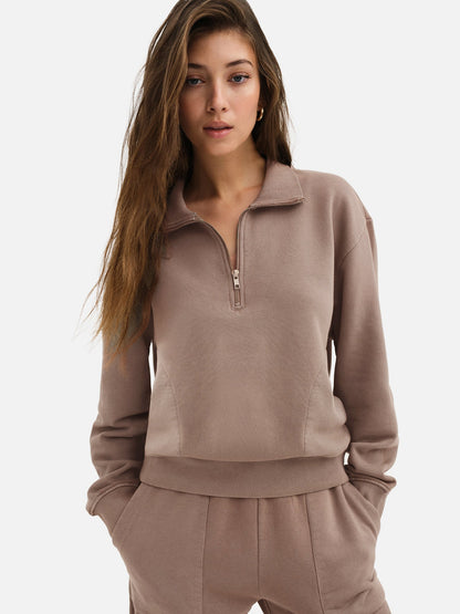 Organic Fleece Quarter Zip Sweatshirt