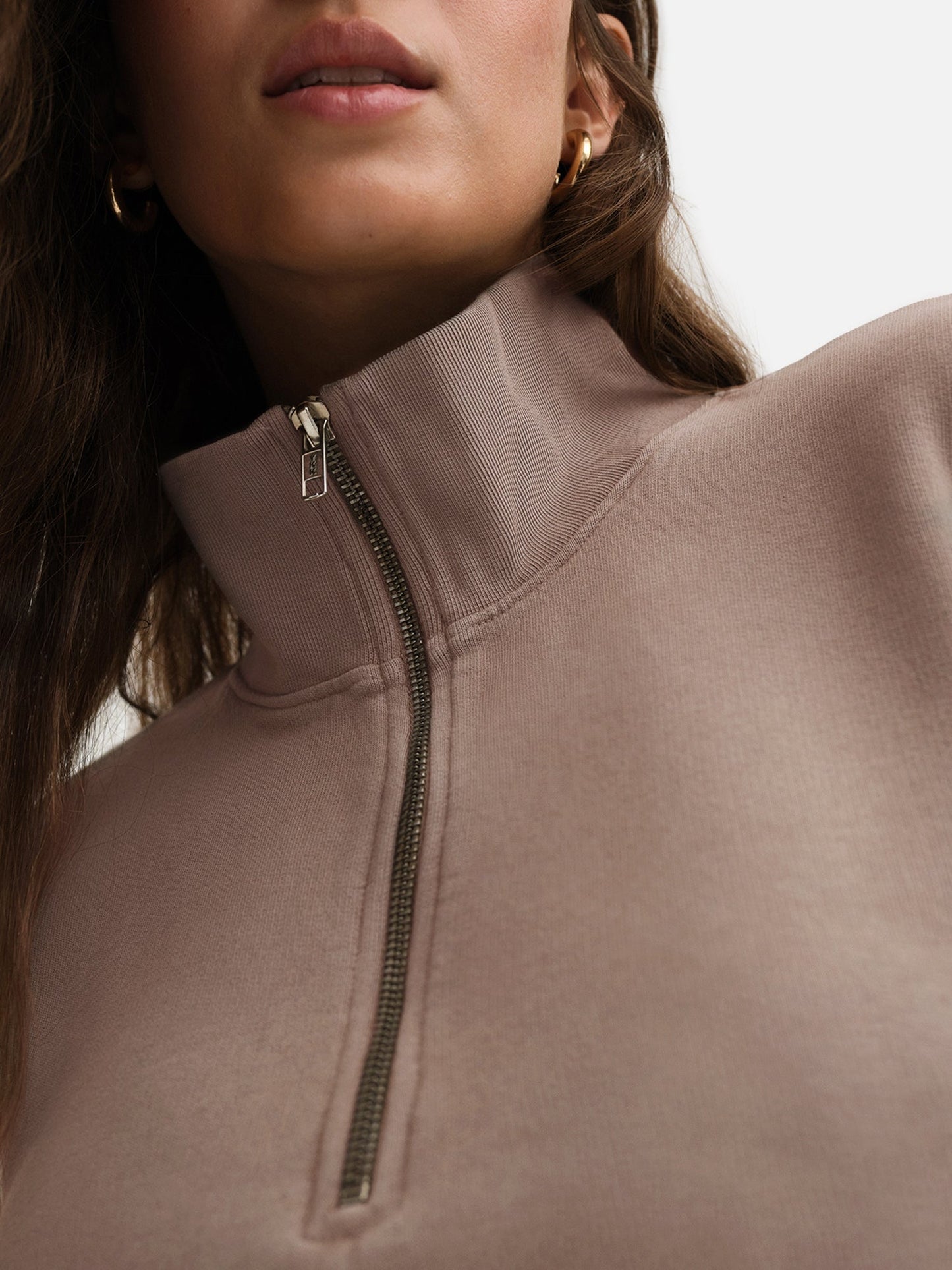 Organic Fleece Quarter Zip Sweatshirt