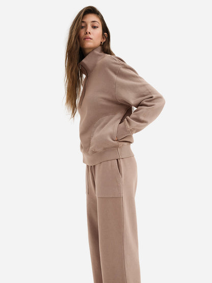 Organic Fleece Quarter Zip Sweatshirt