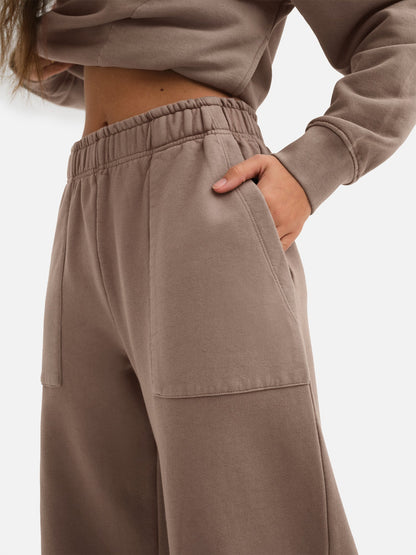 Organic Fleece Wide Leg Pant