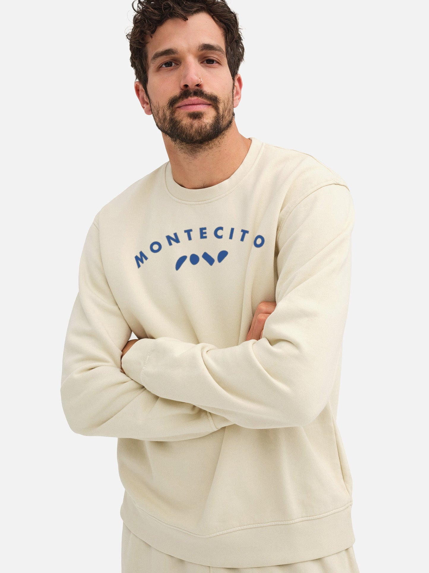 Men's Organic Fleece Graphic Classic Neck Sweatshirt