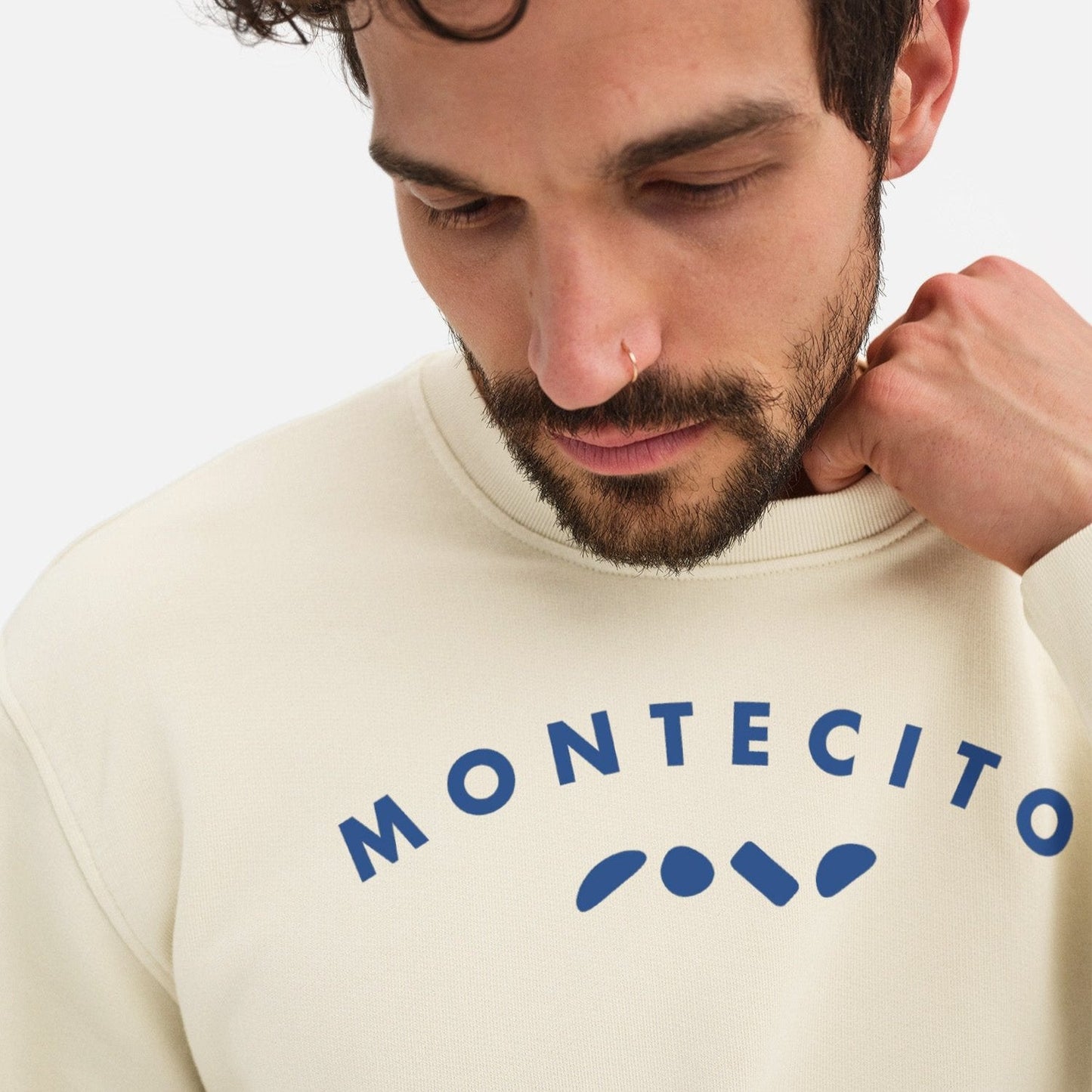 Men's Organic Fleece Graphic Classic Neck Sweatshirt