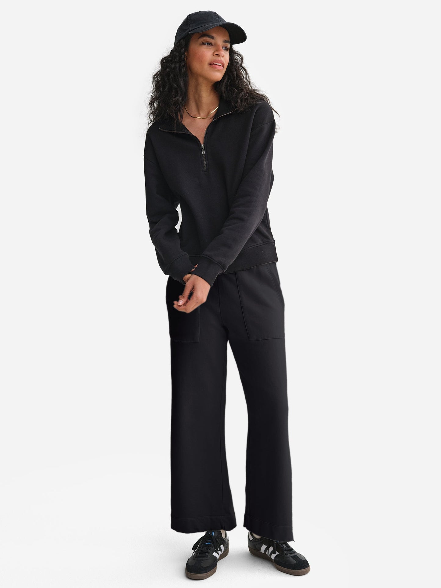 Organic Fleece Wide Leg Pant