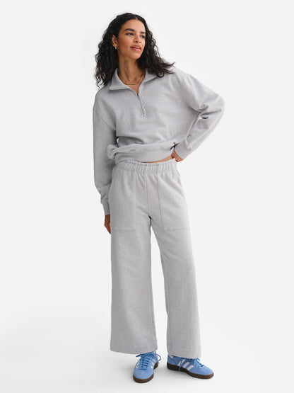 Organic Fleece Wide Leg Pant